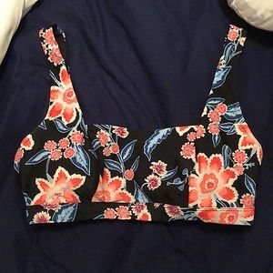 Floral bathing suit top